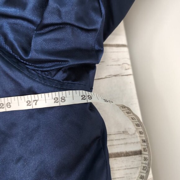 90s Nike Parka Sherpa Lined Stadium Jacket Long Men’s Size XXL Blue Big Swoosh - Picture 3 of 11